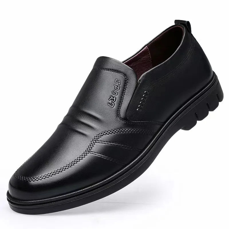YBQJOO Men's Black Slip-On Loafers – Breathable Business Shoes Men's Loafers Axl Black 39
