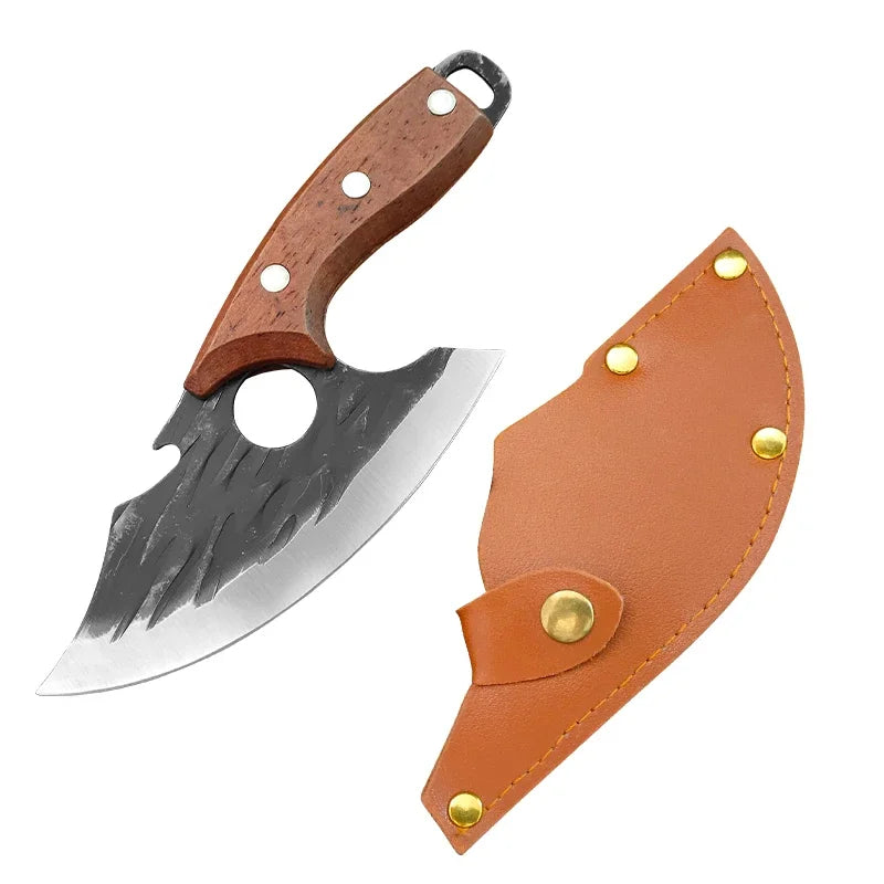InLeung Hand-Forged Boning Knife – Meat Cleaver Chef Knife Chef Cleaver Knife Axl A Knife With Cover