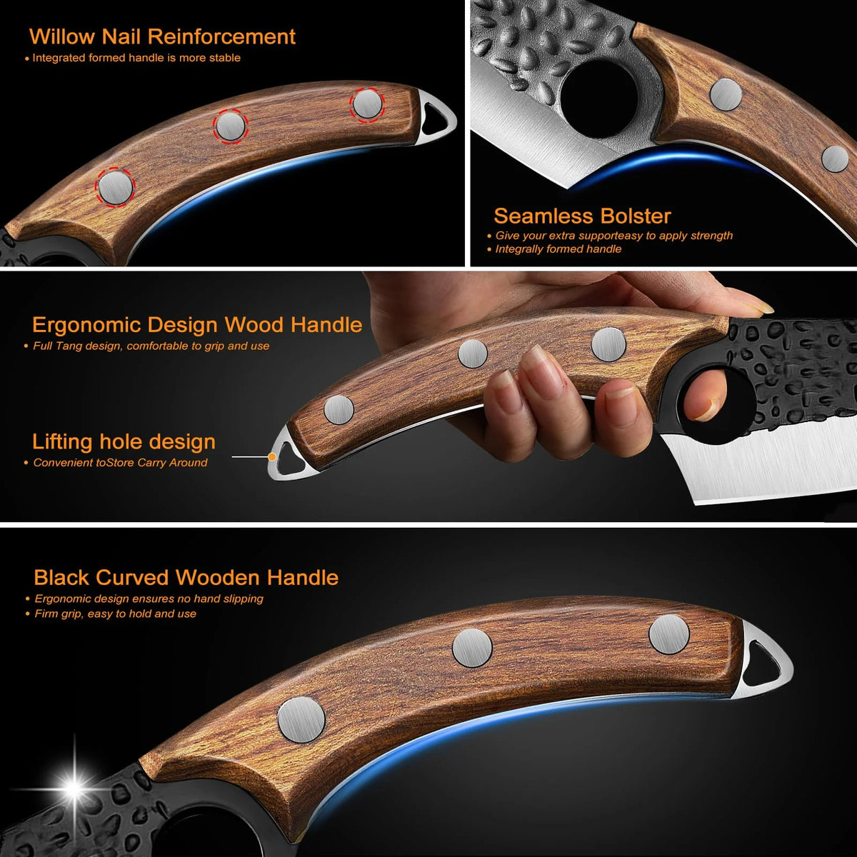 Hand Forged Boning Knife – High Carbon Steel Butcher Knife Boning Knife Axl