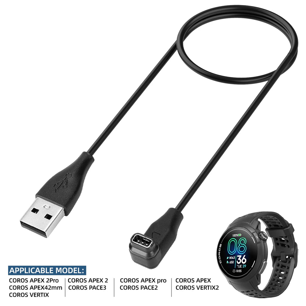 USB Charging Cable for Coros Pace 2/3/4 Vertix & Vertix 2 Smartwatch Charging Cable Axl