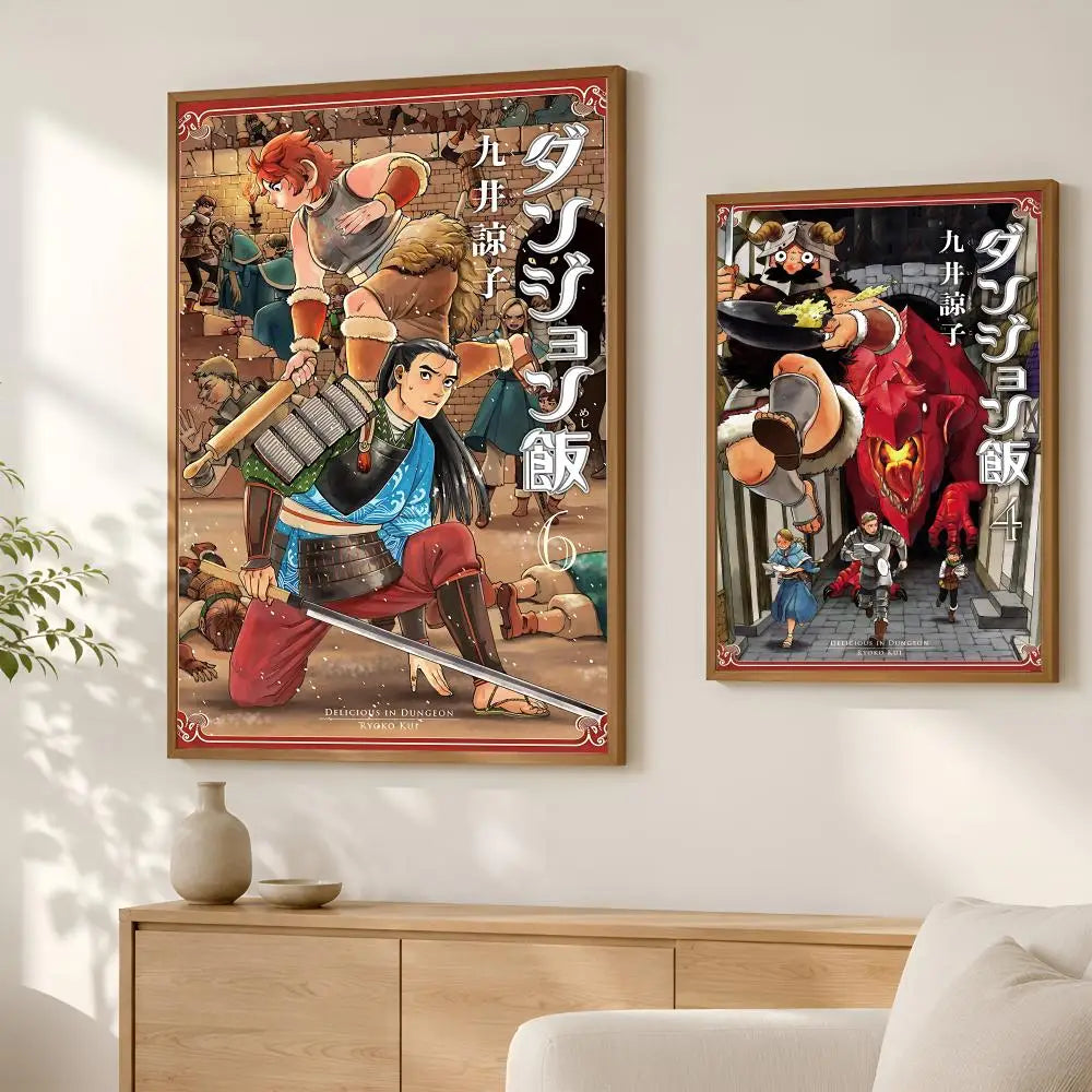 Dungeon Meshi Anime Self-Stick HD Wall Art Poster – Waterproof Anime Wall Poster Axl