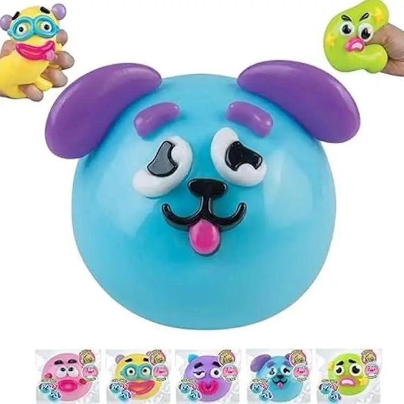 Slow Rise Squeeze Toy – Cute Dog Face Smusher Sensory Ball Slow Rise Squeeze Toy Axl A2