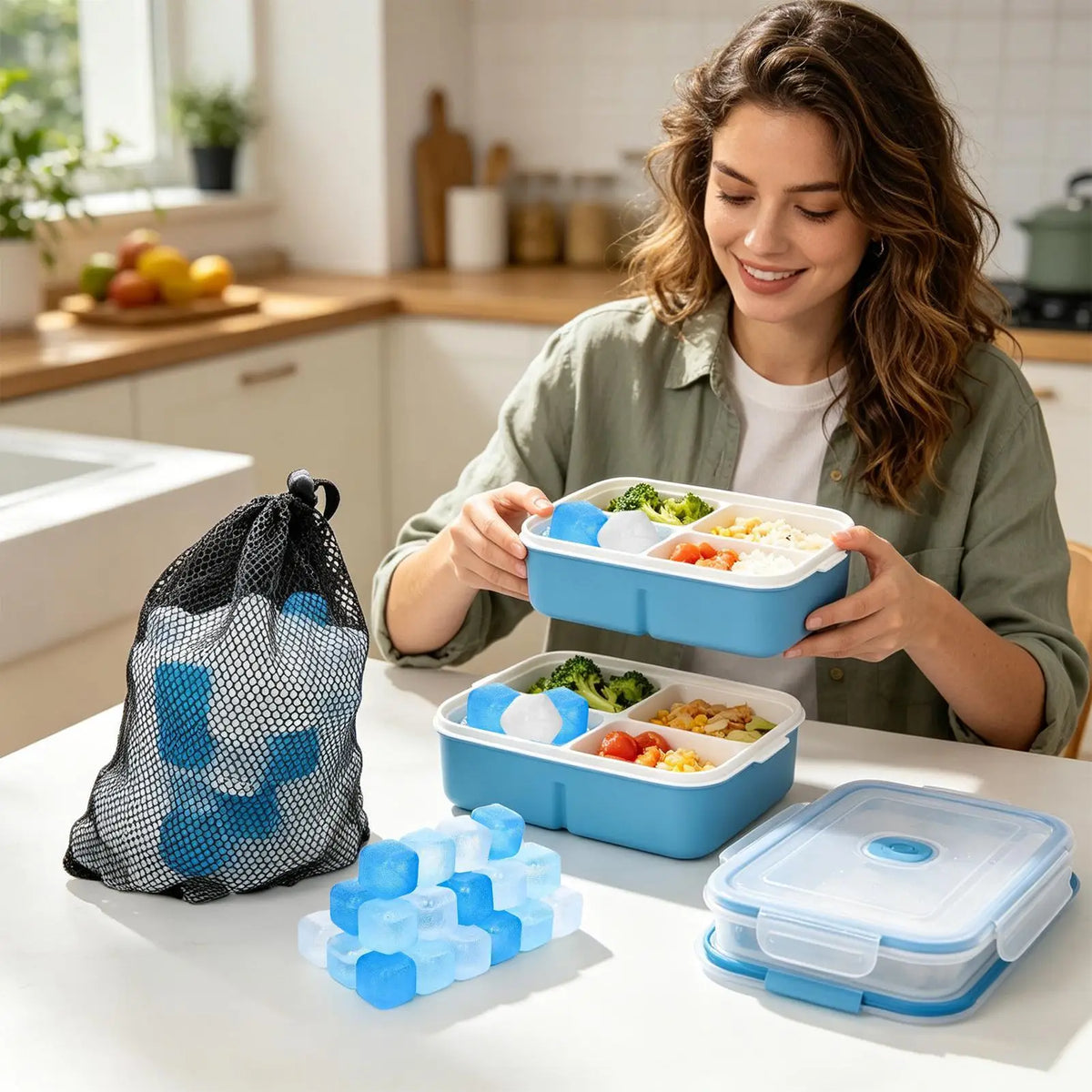 100 Reusable Ice Cubes – Slow-Melt Cooling Blocks for Drinks Reusable Ice Cubes Axl
