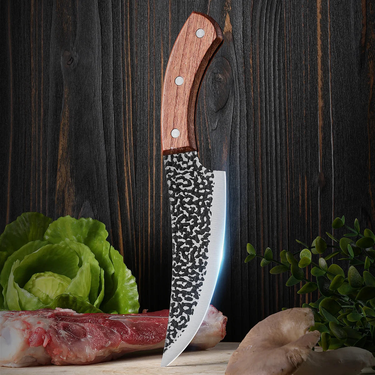 SHENJIU Forged Stainless Steel Boning Knife – 14.5" Butcher Boning Knife Axl