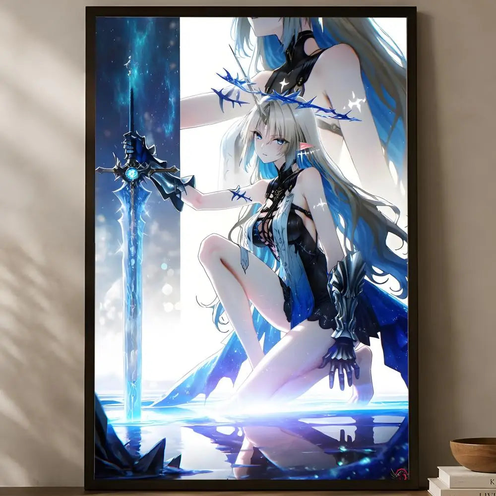 Wuthering Waves HD PVC Wall Poster – Self-Stick & Waterproof Wall Art Poster Axl White07 30X40cmNoframe