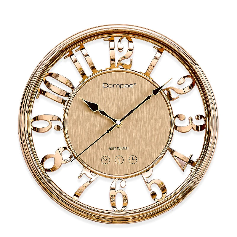 Vintage Silent Wall Clock 33cm – Luxury Creative Home Decor Silent Wall Clock Axl Style A Diameter 33cm