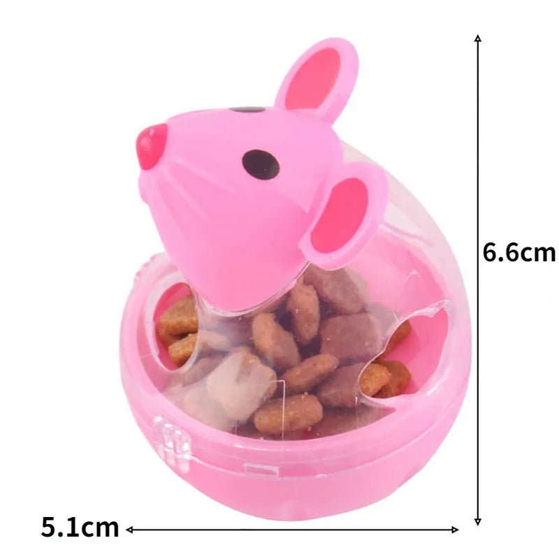 Mouse Cat Treat Dispenser Toy – Rolling Food Feeder for Cats Cat Treat Dispenser Axl