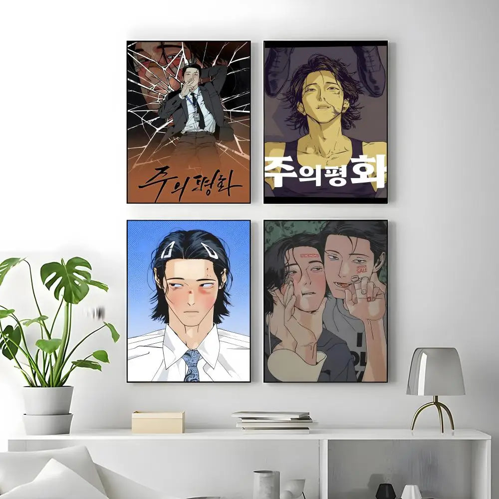 Webtoon Master-Peace Wall Poster – Self-Adhesive Waterproof Sticker Wall Art Poster Axl