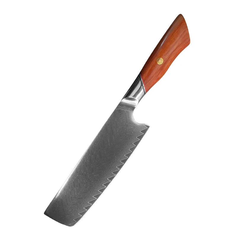 InLeung Damascus Chef Knife – Wood Handle Kitchen Slicer Damascus Chef Knife Axl kitchen knife