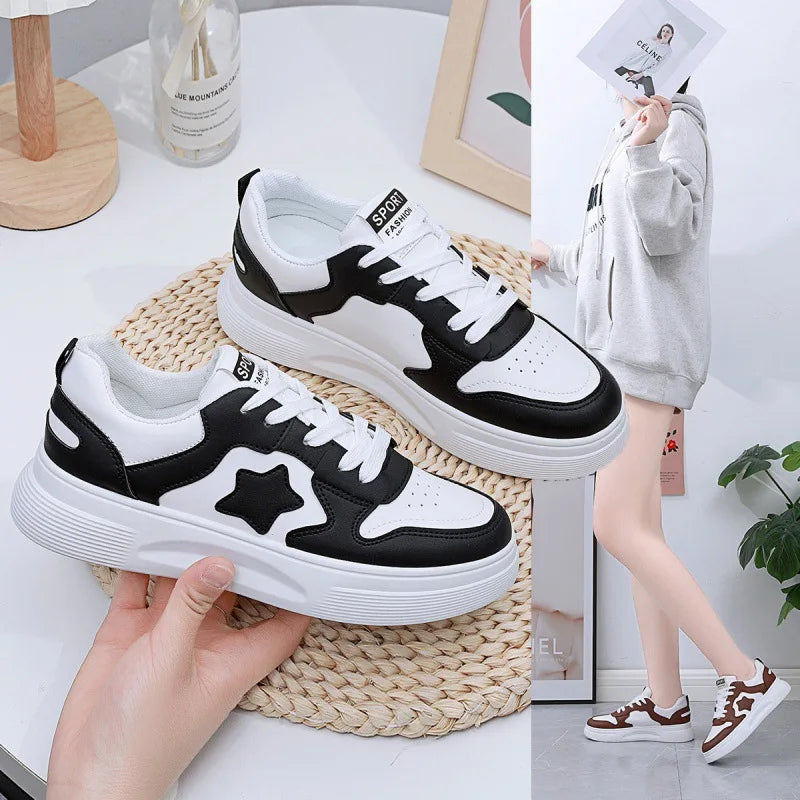 Women's Breathable Mesh Flat Sneakers – Lace-Up Casual Shoes Women's Sneakers Axl