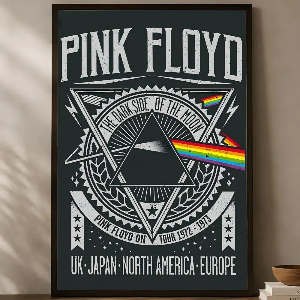 Pink Floyd Self-Stick HD Wall Art Poster – Waterproof Decor Wall Art Poster Axl White08 60X90cmNoframe