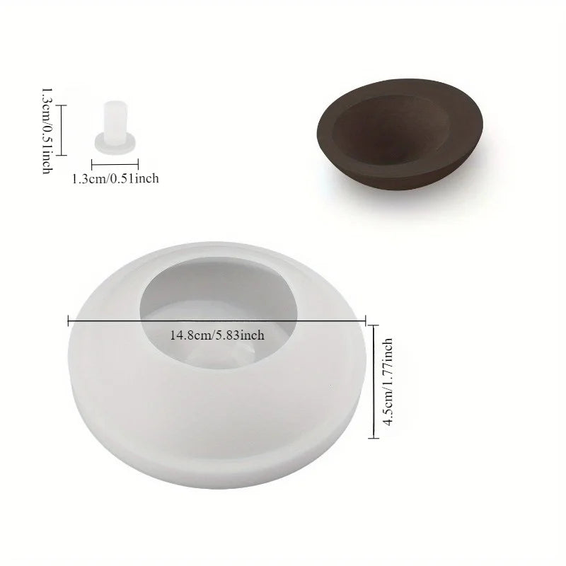 Round Silicone Flower Pot Mold – DIY Candle & Cement Planter Silicone Craft Mold Axl THY3684-S