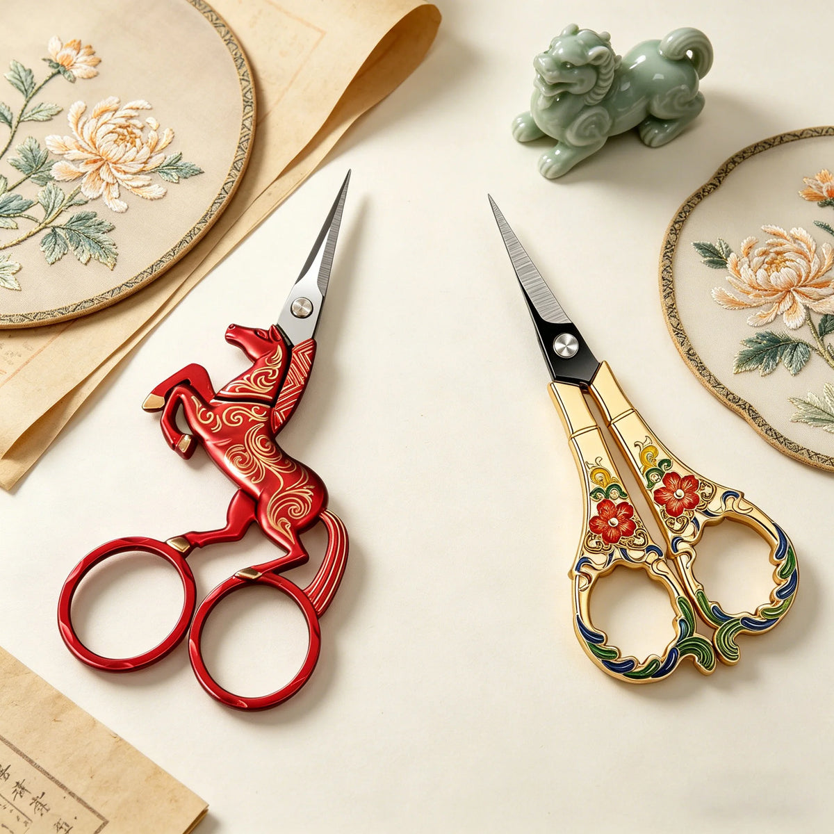 Horse-Shaped Embroidery Scissors – Sharp Stainless Steel Embroidery Scissors Axl Scissors-2PCS