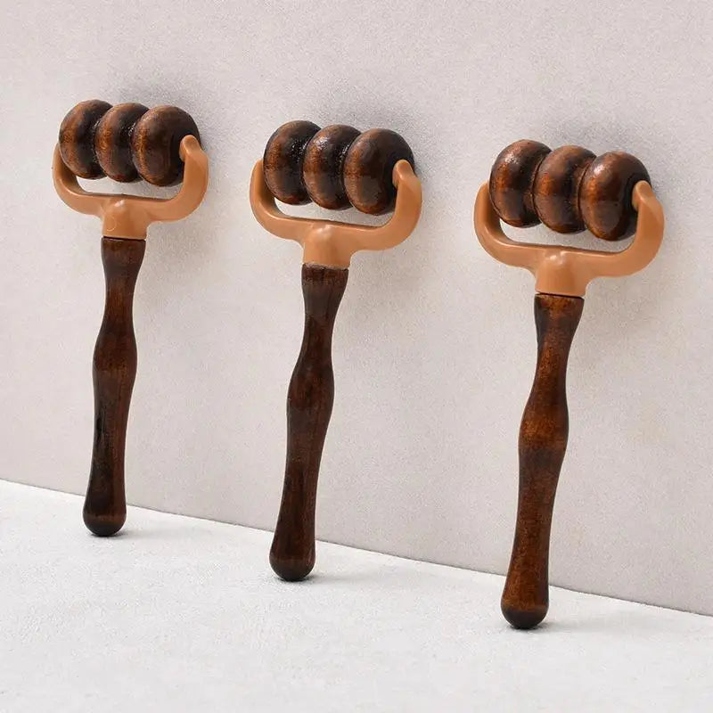Wooden Massage Roller – Handheld for Neck, Shoulders & Head Massage Roller Axl