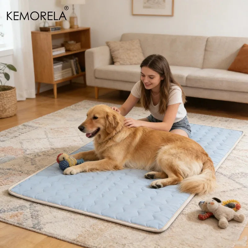 KEMORELA Pet Cooling Mat – Ice Pad Bed for Cats & Dogs Pet Cooling Mat Axl