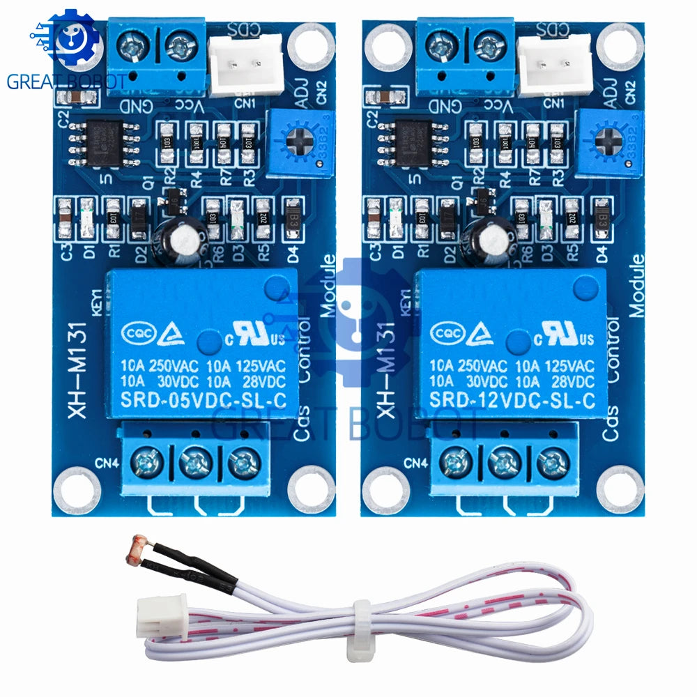 DC 5V/12V Photoresistor Relay Module – 10A Light Control Switch Relay Module Axl