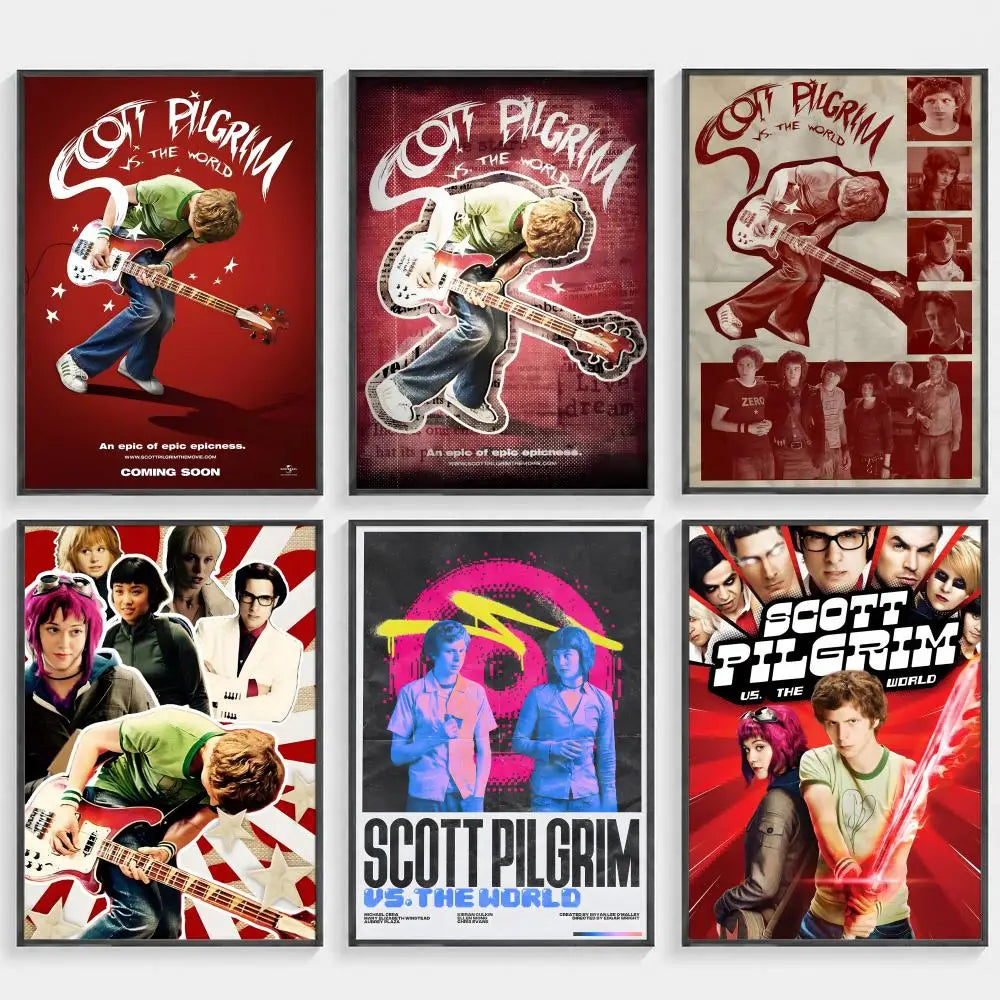 Scott Pilgrim Movie Poster – HD Waterproof Wall Art Print Movie Wall Poster Axl