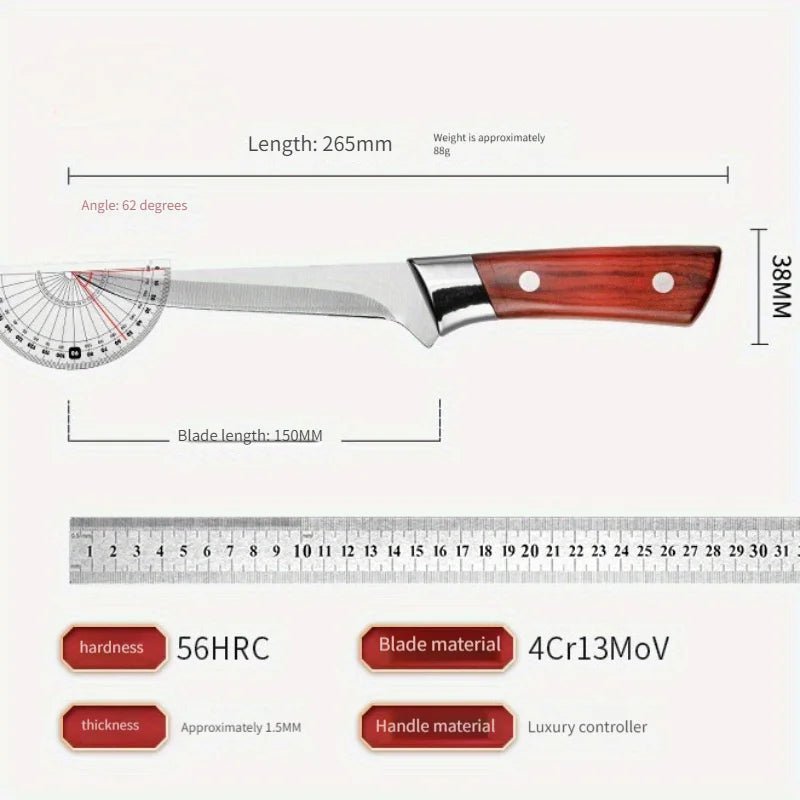 5.9" Hand Forged Boning & Fillet Knife – Stainless Steel Boning Fillet Knife Axl