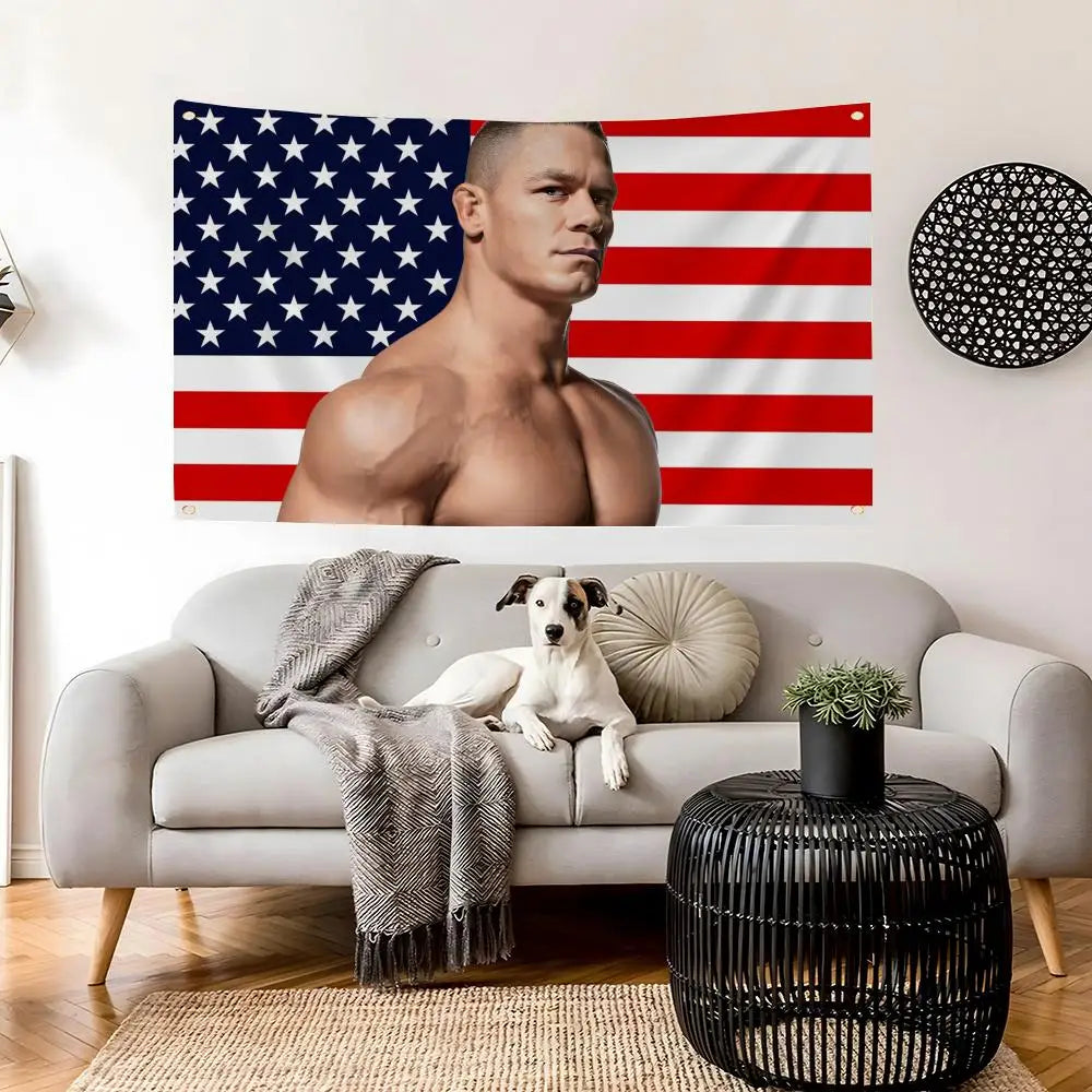 John Cena Fan Flag – Indoor & Outdoor Wall Art Banner Decorative Fan Flag Axl