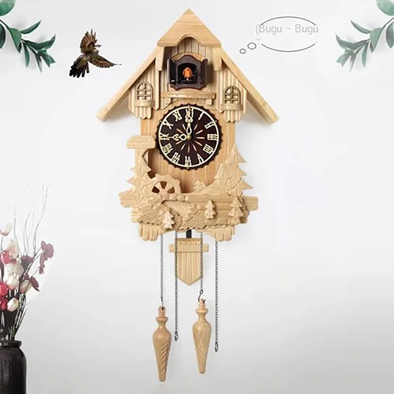 Solid Wood Cuckoo Clock – Vintage 20" Pendulum Wall Clock Cuckoo Wall Clock Axl Roman