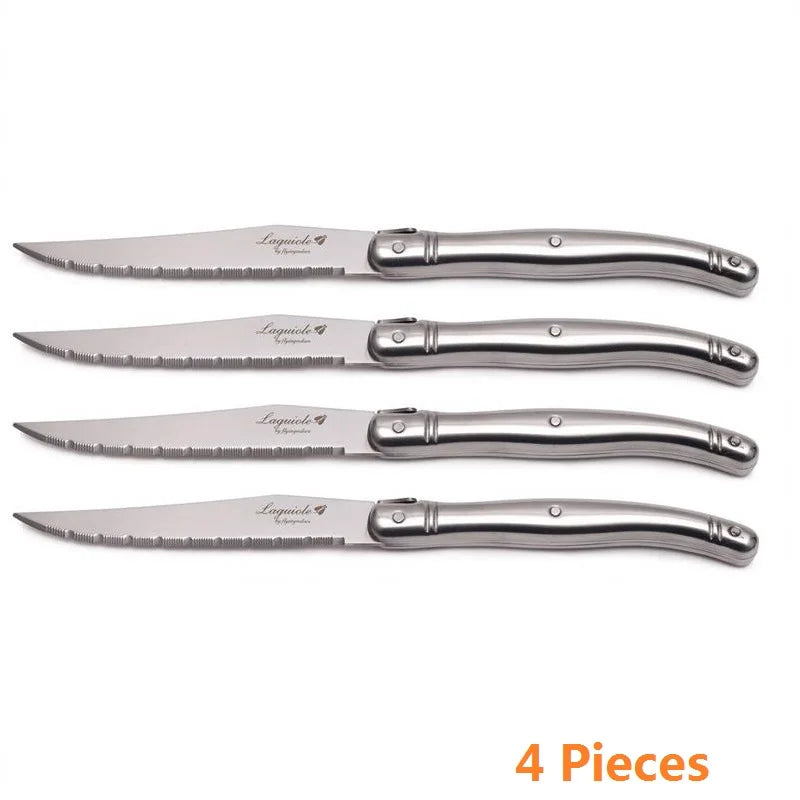 Laguiole-Style Stainless Steel Steak Forks Set – 2–10 Pcs Steak Fork Set Axl 4pcs knife