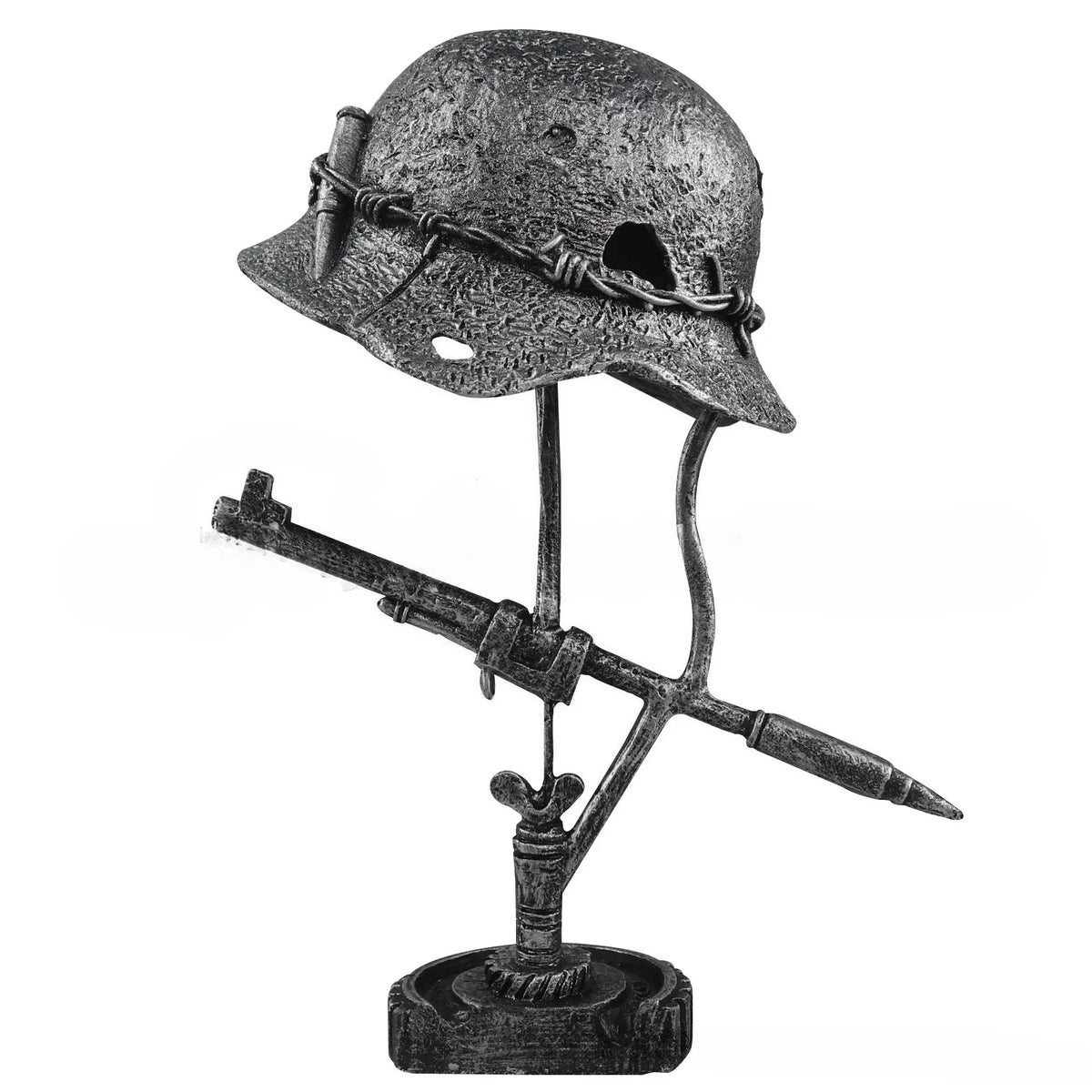 WWII Helmet Table Lamp – Retro Resin War Style Desk Light Decorative Table Lamp Axl A