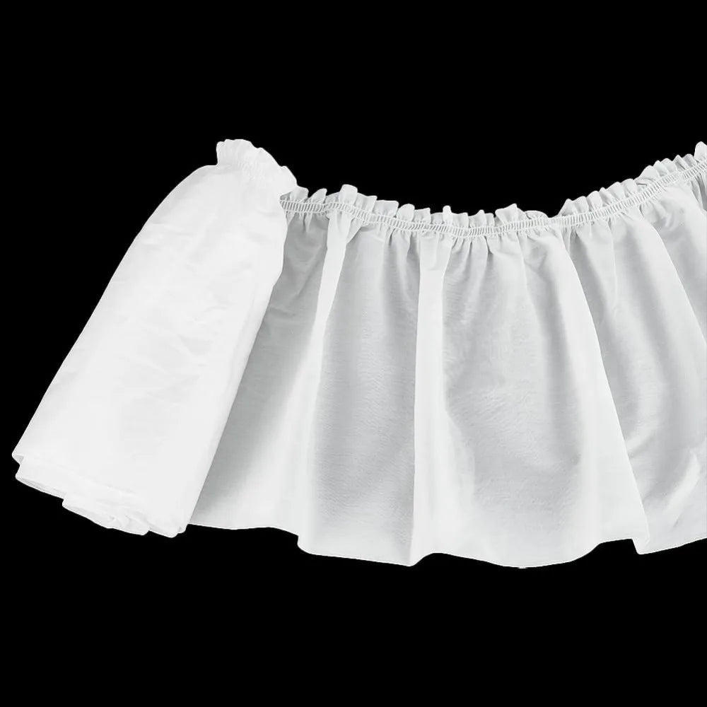 White Pleated Ruffle Lace Trim Ribbon 9¾" Wide – 2 Yards Ruffle Lace Trim Axl AECH04-18434