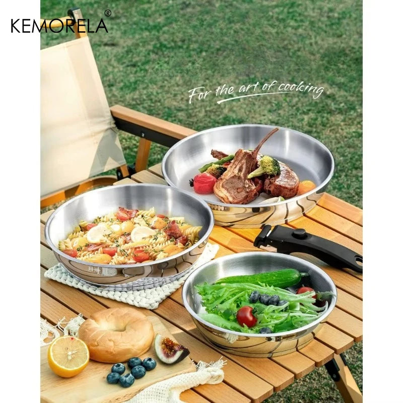 KEMORELA 316 Stainless Steel Stackable Pot Set – Induction Safe Stackable Cookware Set Axl