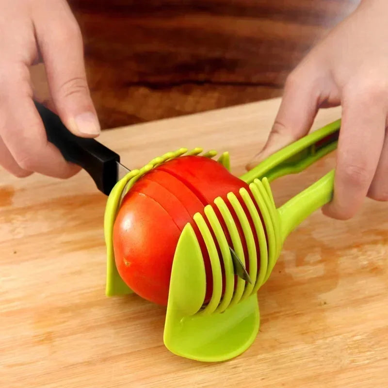 Handheld Tomato & Fruit Slicer – Lemon, Potato & Veggie Cutter Fruit Vegetable Slicer Axl