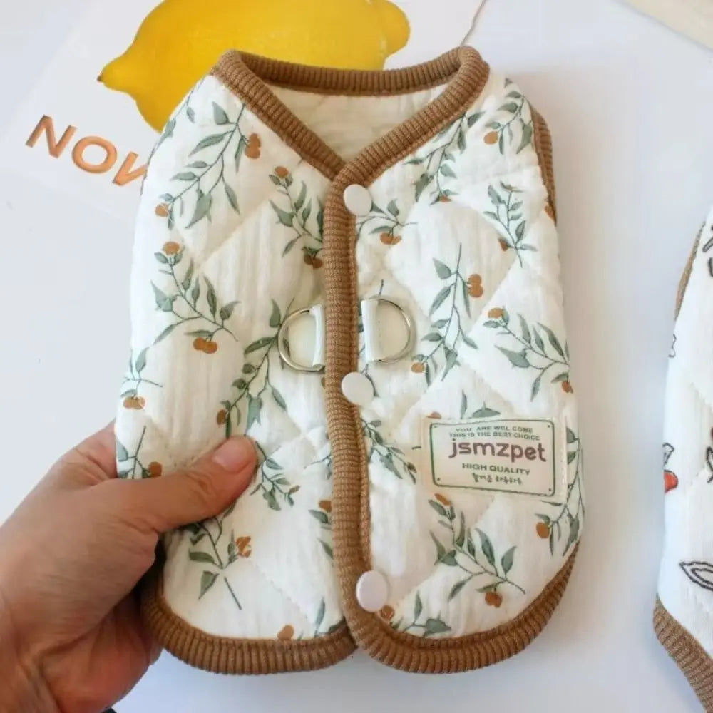 Rabbit Print Dog & Cat Winter Velvet Jacket – Warm Puppy Coat Pet Winter Jacket Axl