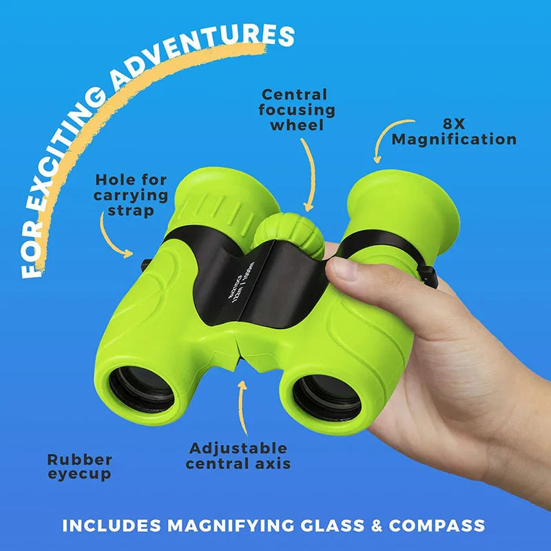 8x21 Kids Folding Binoculars – Bird Watching & Camping Kids Binoculars Axl