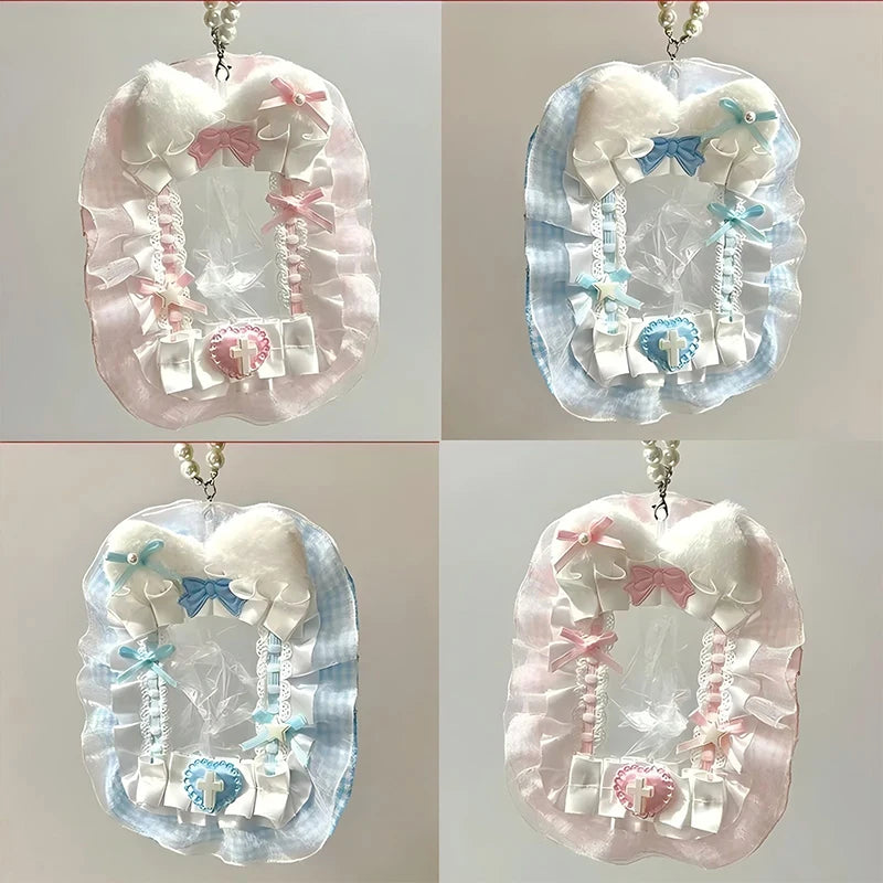 Kawaii Kpop Photocard Holder – Lolita Lace Bow Display Case Photocard Holder Axl
