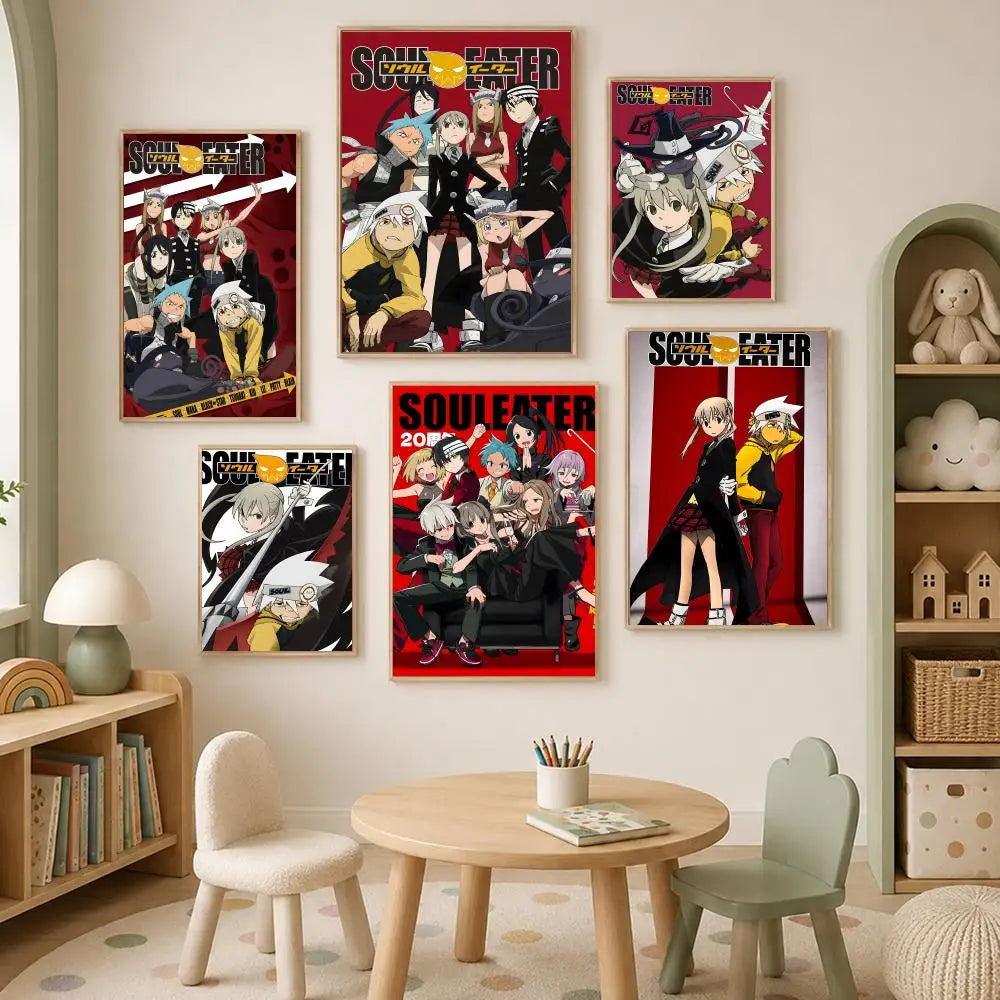 Soul Eater Anime Poster – Self-Stick HD PVC Waterproof Wall Art Anime Wall Poster Axl