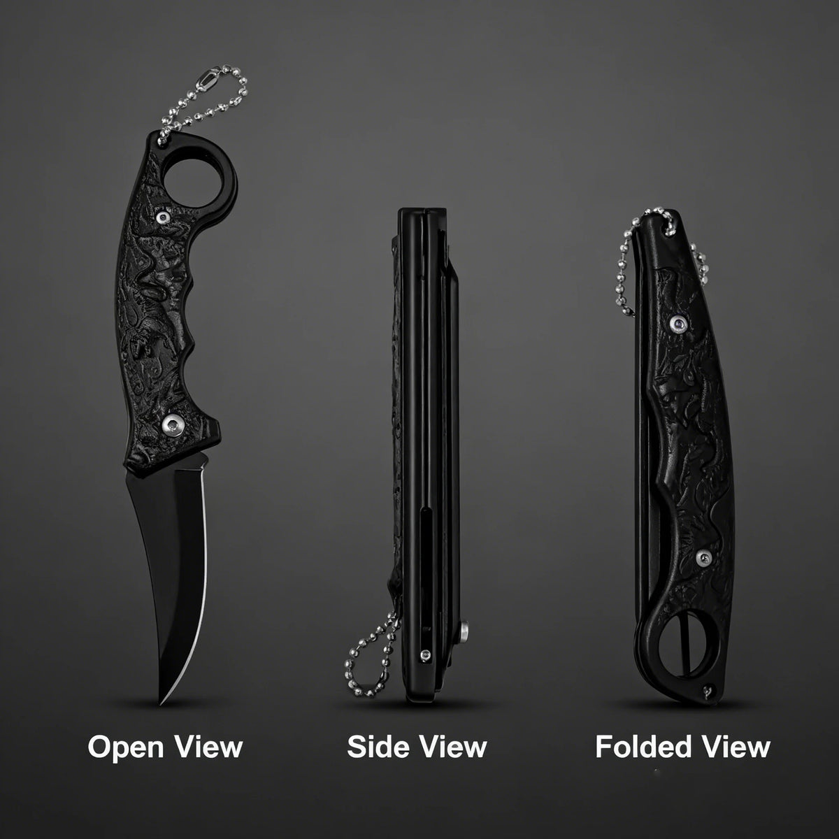 YRIDEFE Mini EDC Fixed Blade Knife – Tiger Handle Outdoor Fixed Blade Knife Axl