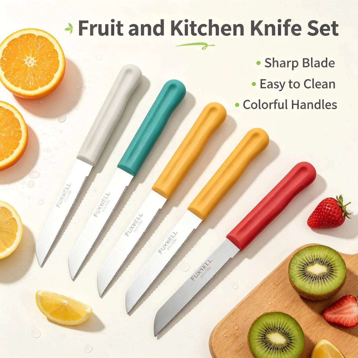 12-Piece Serrated Steak Knife Set – Stainless Steel Cutlery Steak Knife Set Axl
