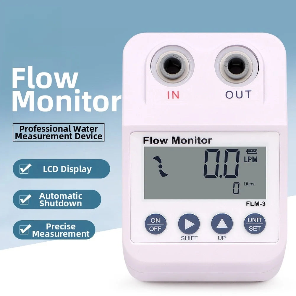 FLM-3 Digital Water Flow Meter LCD – RO Filter Monitor & Alarm Water Flow Meter Axl