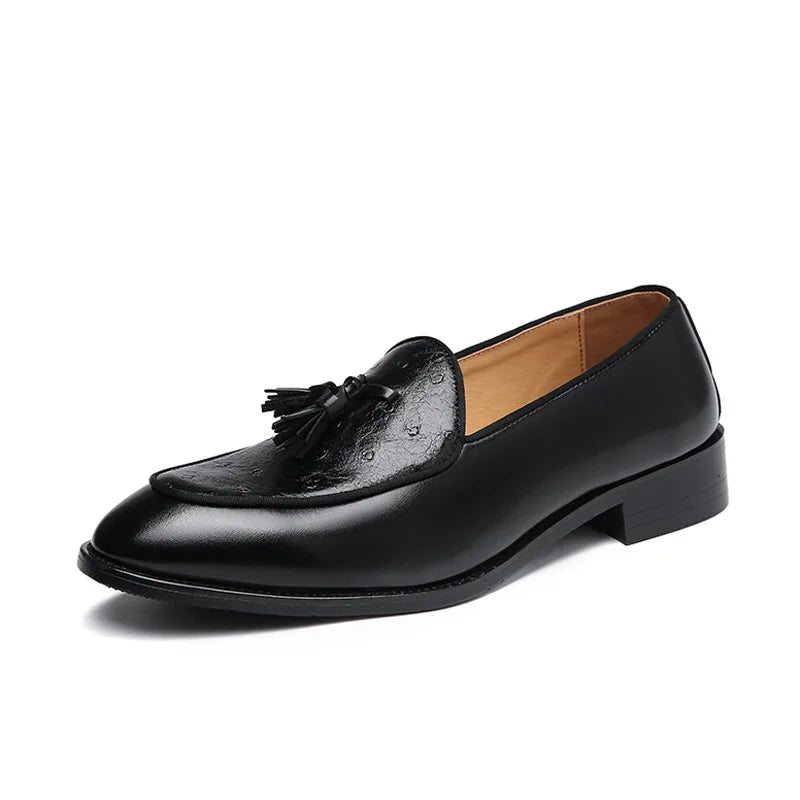 Men's Tassel Loafers – Slip-On Faux Suede Dress Shoes Men's Dress Loafers Axl black 37