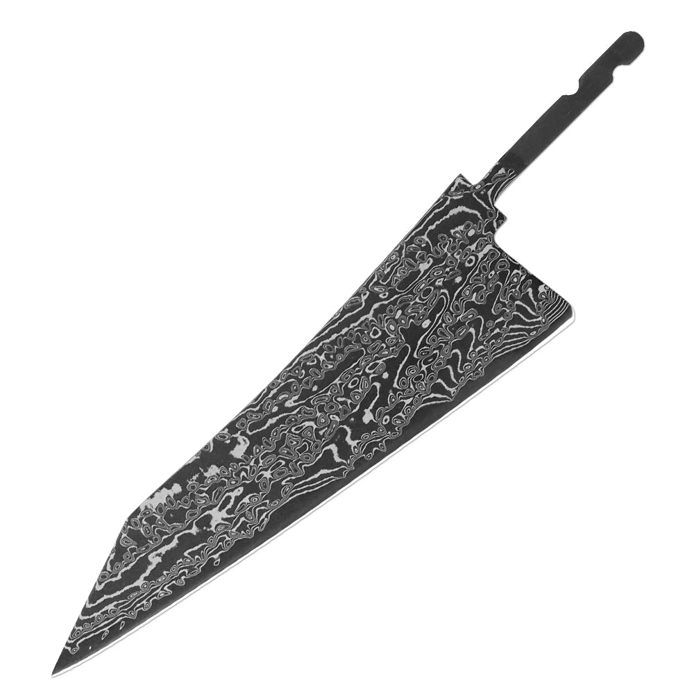 Damascus Steel Knife Blank Set 1–8 PCS | DIY Kitchen Blade Knife Blank Set Axl Kiritssuke Knife
