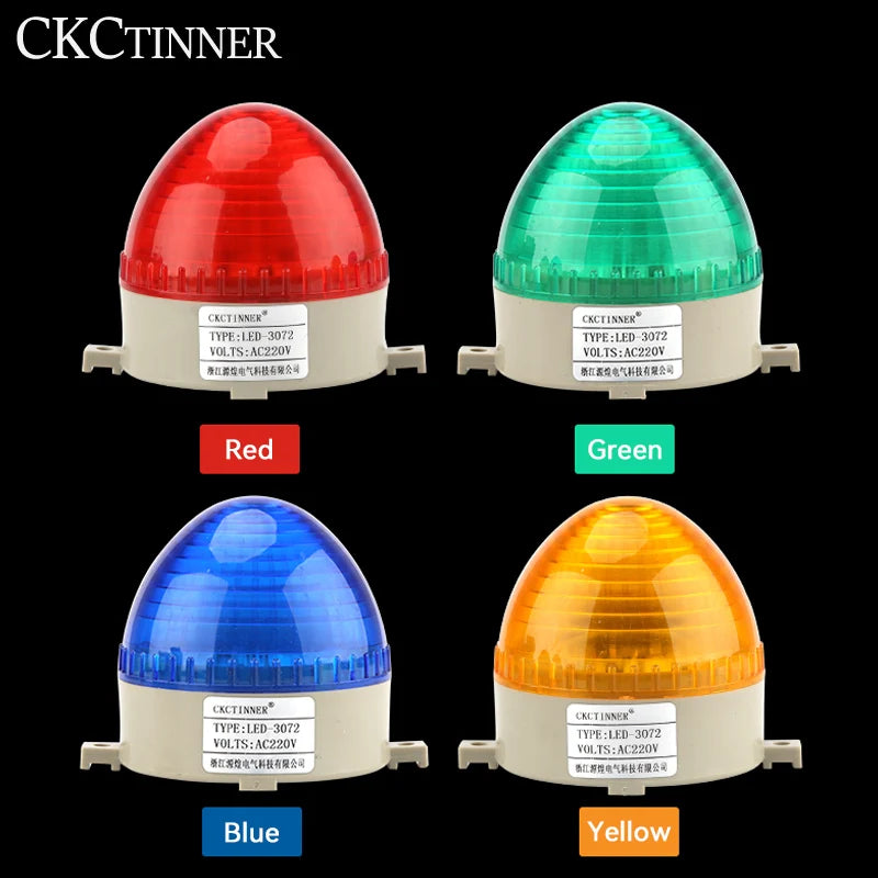 LED Strobe Warning Light 12V 24V 220V | Flashing Signal Indicator Strobe Warning Light Axl