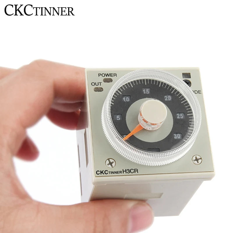 H3CR-A Cycle Time Relay AC100-240V 11-Pin + PF113A Socket Timer Relay Axl