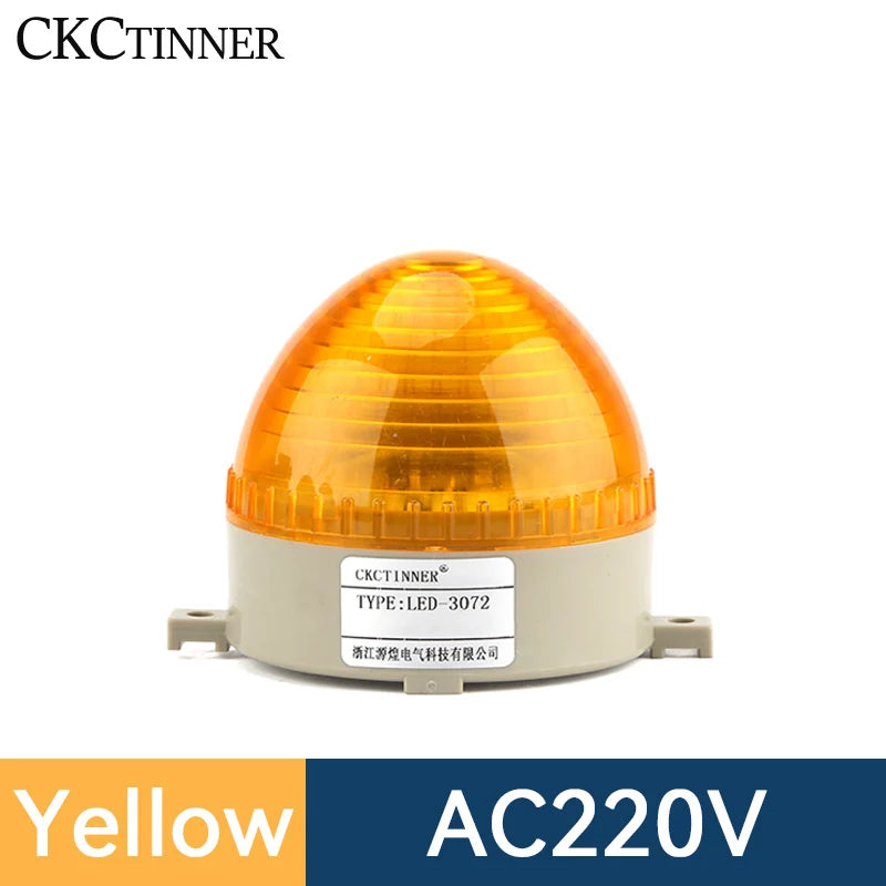 LED Strobe Warning Light 12V 24V 220V | Flashing Signal Indicator Strobe Warning Light Axl Yellow AC220V China Mainland