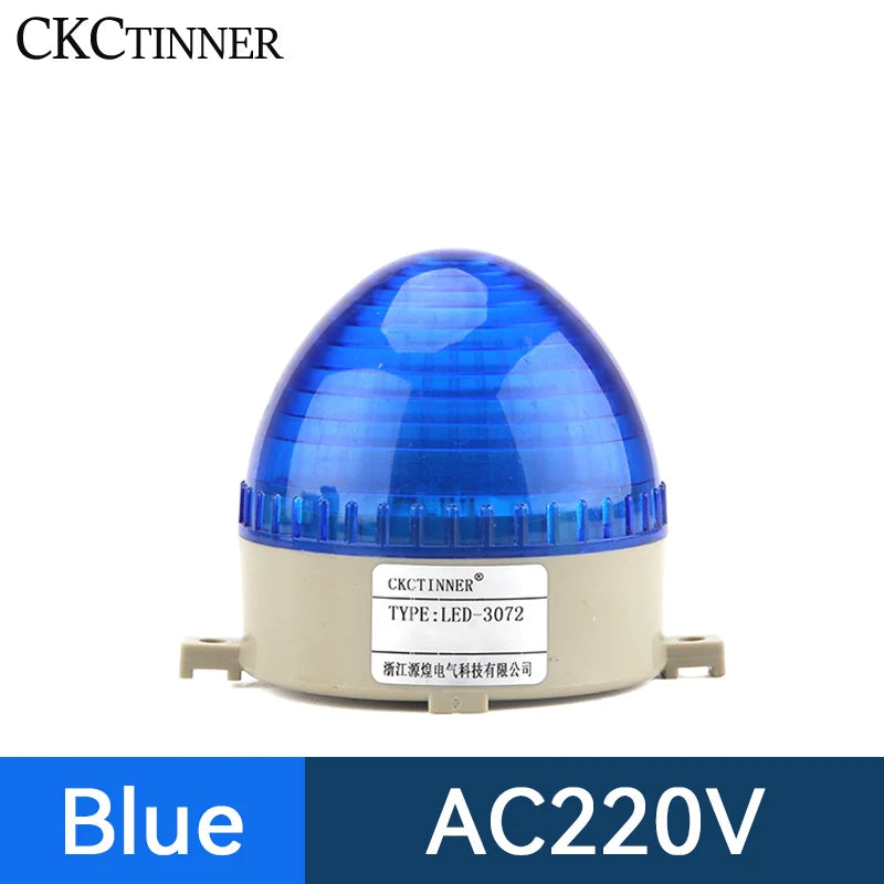 LED Strobe Warning Light 12V 24V 220V | Flashing Signal Indicator Strobe Warning Light Axl Blue AC220V China Mainland