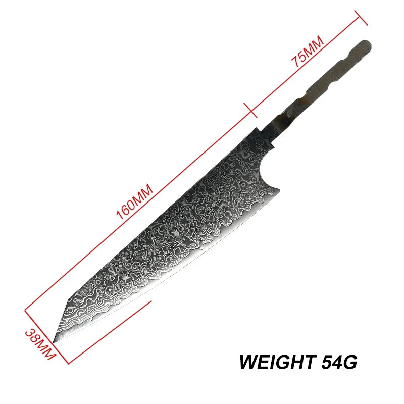 Grandsharp 67-Layer Damascus Steel Knife Blank Blade – DIY Chef Damascus Knife Blank Axl petty knife