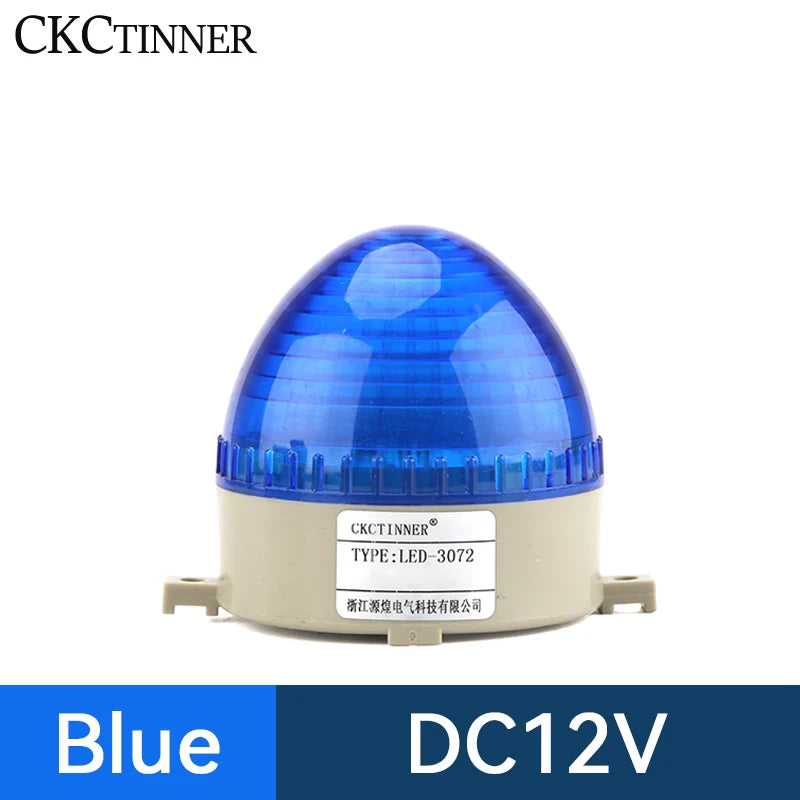 LED Strobe Warning Light 12V 24V 220V | Flashing Signal Indicator Strobe Warning Light Axl Blue DC12V China Mainland