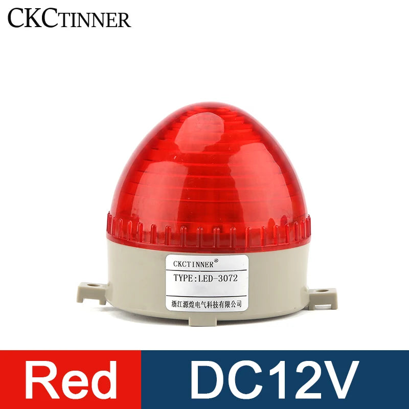 LED Strobe Warning Light 12V 24V 220V | Flashing Signal Indicator Strobe Warning Light Axl Red DC12V China Mainland