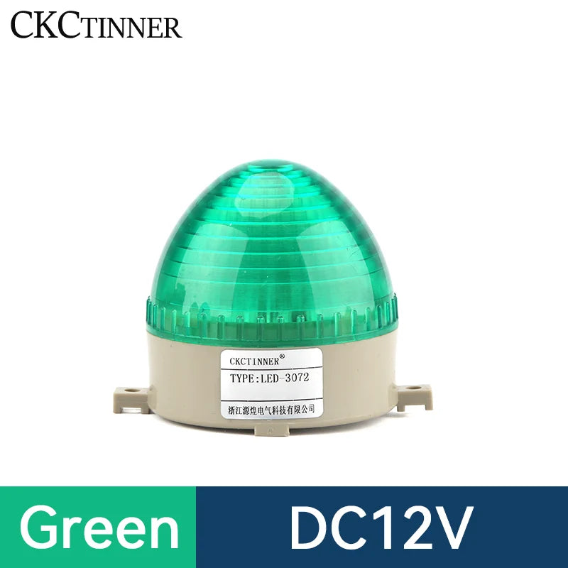 LED Strobe Warning Light 12V 24V 220V | Flashing Signal Indicator Strobe Warning Light Axl Green DC12V China Mainland