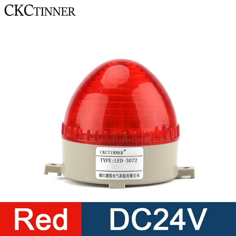 LED Strobe Warning Light 12V 24V 220V | Flashing Signal Indicator Strobe Warning Light Axl Red DC24V China Mainland