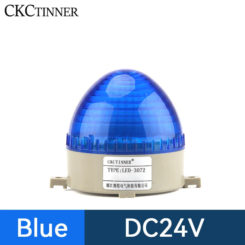 LED Strobe Warning Light 12V 24V 220V | Flashing Signal Indicator Strobe Warning Light Axl Blue DC24V China Mainland