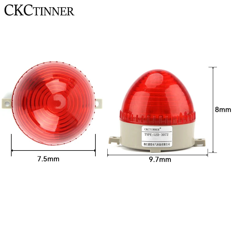LED Strobe Warning Light 12V 24V 220V | Flashing Signal Indicator Strobe Warning Light Axl