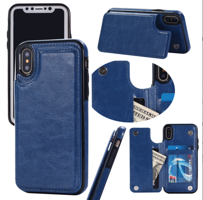 Card Holder Flip Phone Case for iPhone 8 & Samsung S8+ Axl